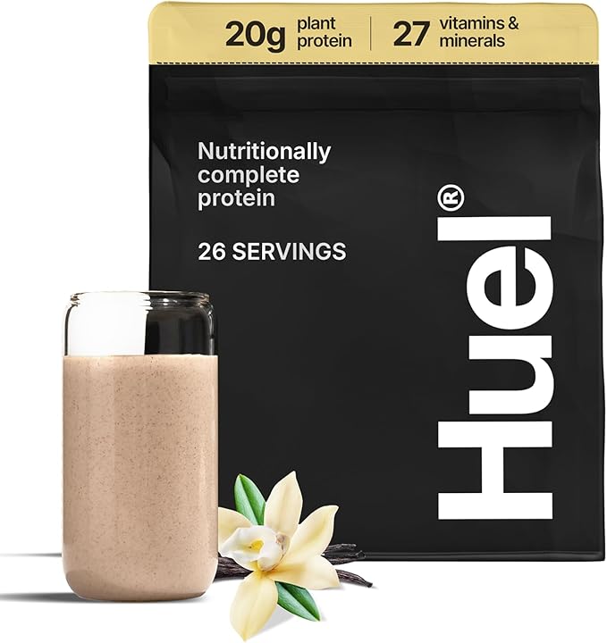 Huel Vegan Protein Powder | Vanilla | Complete Nutrition | 20g Protein Powder | 100% Plant-Based | 27 Vitamins &amp Minerals Gluten Free Non-GMO Lactose Free | 26 Servings