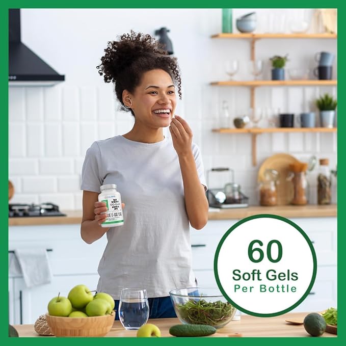 UNIQUE E A.C. Grace Company GG-Gold - 150mg Geranylgeraniol Supplement - Premium Annatto-Derived GG for Statin Users Cellular Energy Muscle &amp Bone Health - 60 Softgels