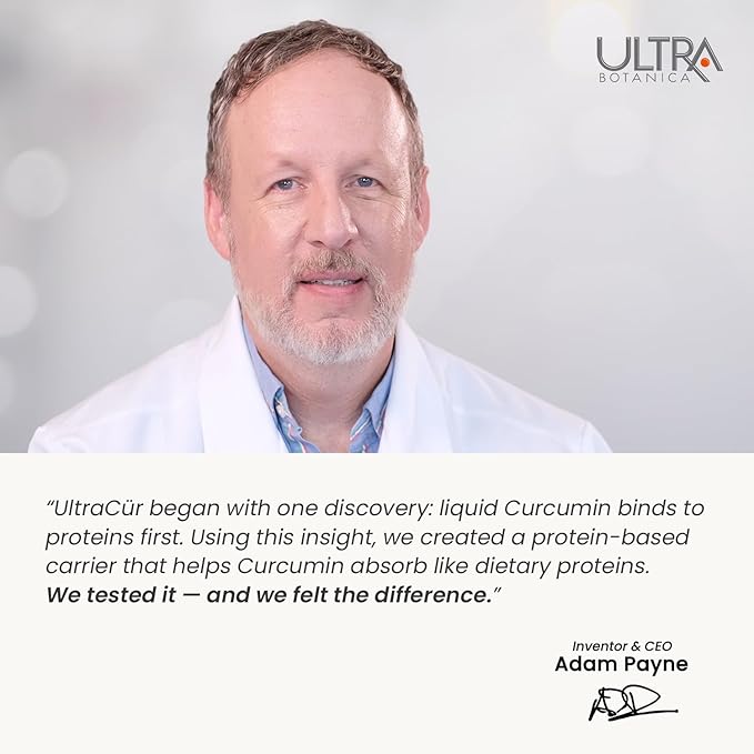 UltraCur Curcumin Complex Supplement - Ultra Bioavailable High Absorption Turmeric Curcumin Supplement for Joint Muscle &amp Brain Support - Patented Protisorb for Premium Absorption – 120 Capsules