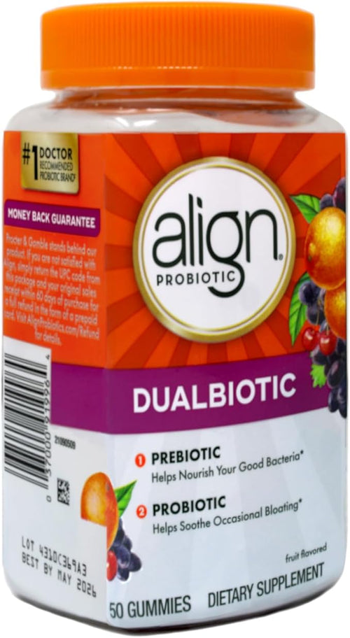 Align Digestive Health Prebiotic + Probiotic Gummies Fruit Flavored - 50 ct