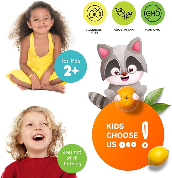 DR. MORITZ Vitamin C Gummies for Kids &amp Adults 240 mg - Immune Support Low-Sugar Chewable Vitamins for Toddlers - Vegetarian Gelatin-Free Children's Dietary Supplement (Citrus Flavor) (120 Count)
