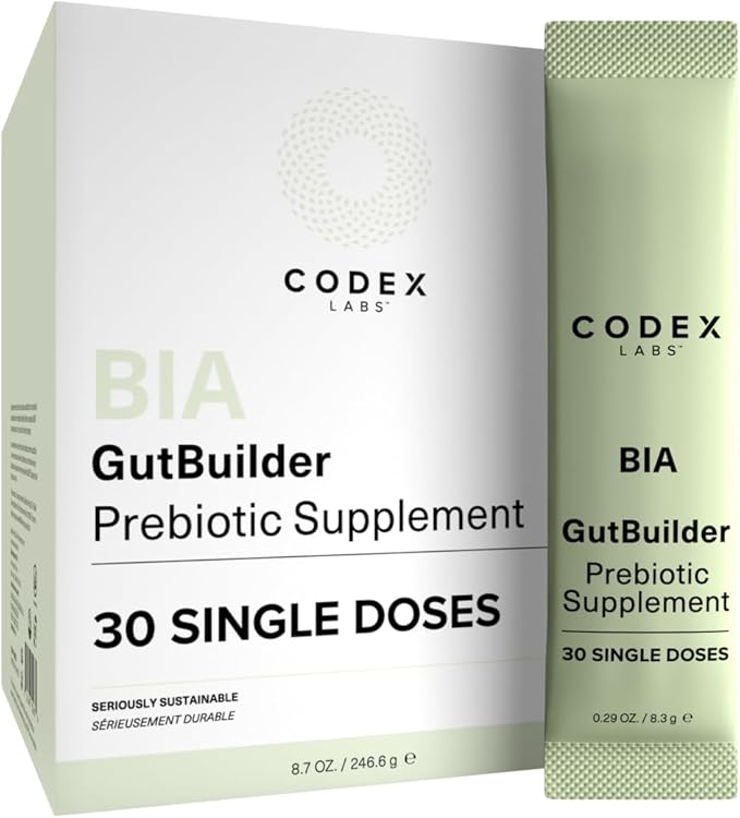 Prebiotics for Digestive Health &amp Immune System Support – Dietary Fibers Antioxidants &amp Superfoods for Gut Barrier Strength &amp Gut Microbiome Balance | 30-Day Supply | Codex Labs BIA GutBu