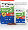 PreserVision AREDS 2 Eye Vitamins with CoQ10 for Heart Health #1 Eye Doctor Recommended Brand Lutein and Zeaxanthin Supplement with Vitamin C &amp E Zinc and Copper 100 Softgels