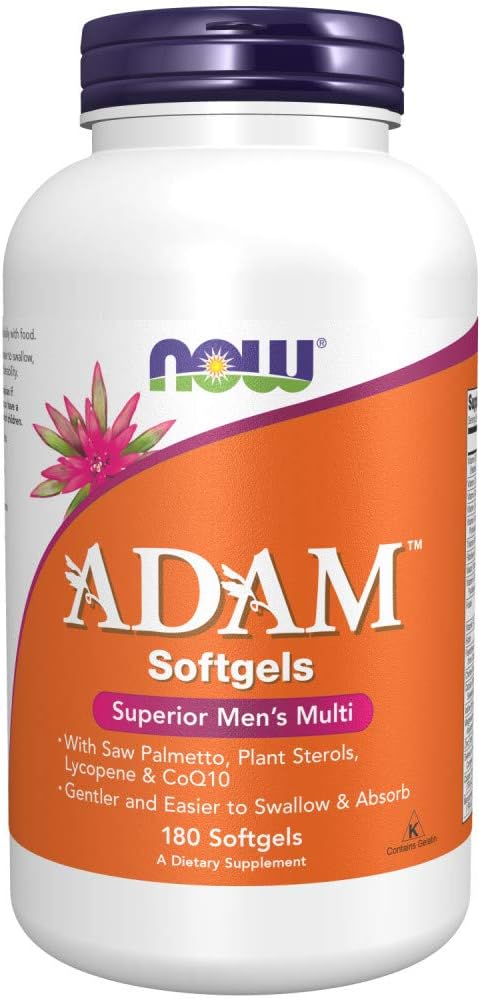 NOW Foods AdamTM Men's Multiple Vitamin -Softgels180 Count (Pack of 1)