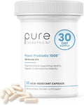 Pure Therapro Rx Power Probiotic 100B | 30 Acid Resistant Capsules - 1 Month Supply | 4 Proven Strains 100 Billion CFU | Flora Balance &amp Digestion | NO Refrigeration Required | Non-GMO | Zero Fill