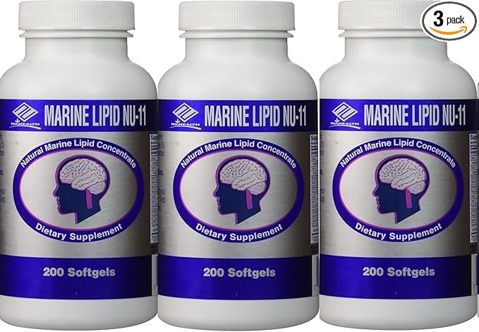 3 packs Marine Lipid NU-11 (200 Softgels)