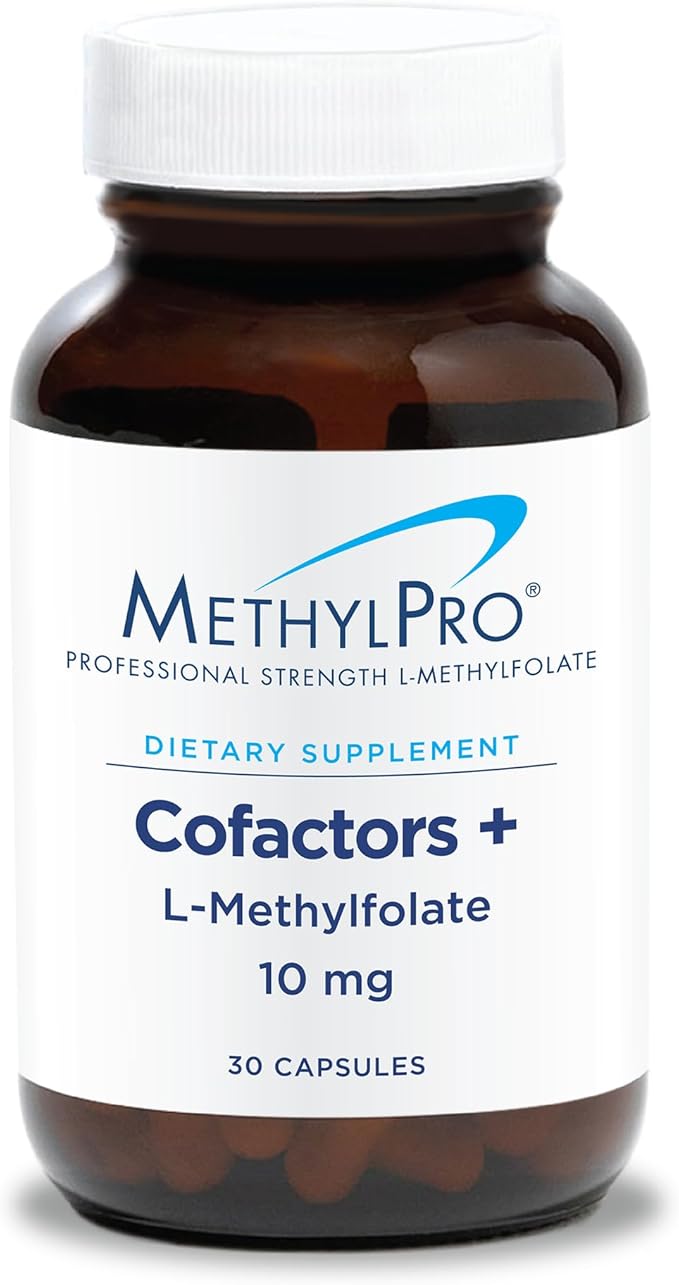 MethylPro Cofactors + L-Methylfolate 10 mg - Supports a Healthy Mindset - Vitamins B6 B12 &amp Magnesium - Active Folate for Methylation Support &amp Biochemical Reactions - 30 Servings - 30 Capsul
