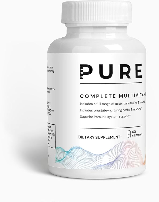 PURE LIFE Complete Multivitamin Capsules – 60 Count – Daily Multivitamin Formula for Men &amp Women – Organic Vitamins for Adults – Women’s Wellness Blend with Herbs &amp Antioxidants – Made in USA