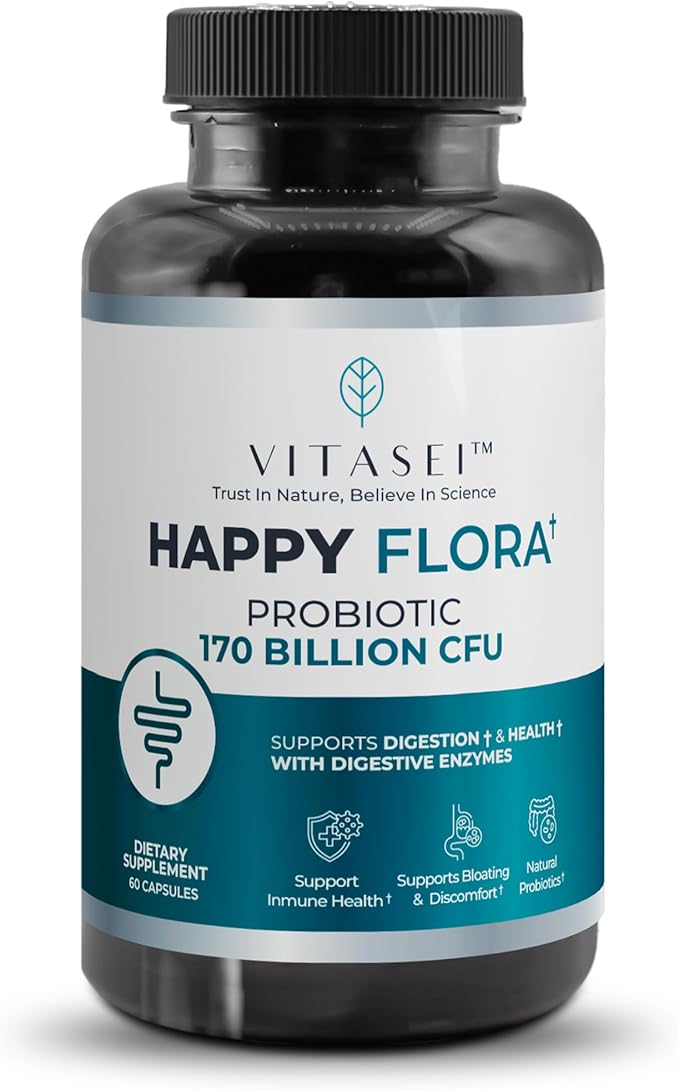 VITASEI Men's Probiotic &amp Prostate Health Bundle – Happy Flora for Gut Health &amp Prostabionic for Prostate Support – Digestive Balance &amp Prostate Comfort
