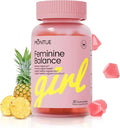 Pineapple Probiotic Gummies for Women pH Balance 10B CFU Bacillus Coagulans 200mg Vitamin C Sugar-Free Feminine Support for Vaginal Health &amp Odor Vegan Gluten-Free 60 Gummies (30 Servings)