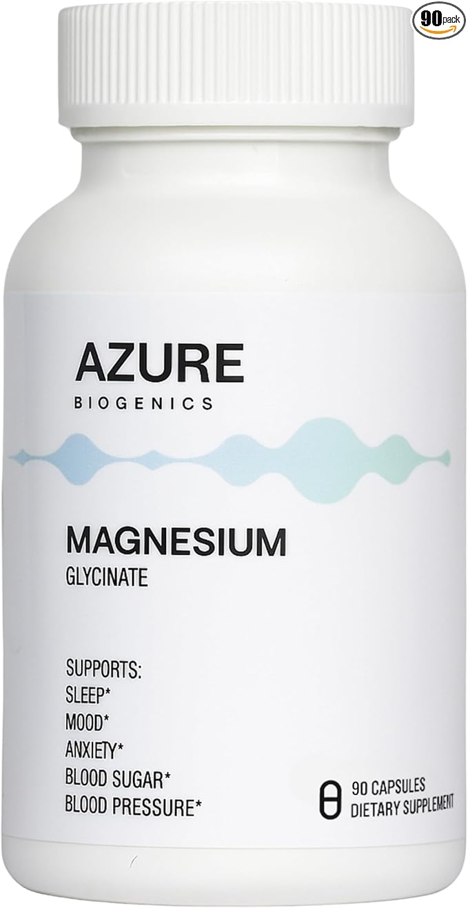 Pure Magnesium GLYCINATE - High Absorption Chelated Magnesium for Relaxation Mood Muscle &amp Sleep Support* - Potent 275 mg - Vegan Gluten Free 90 Capsules