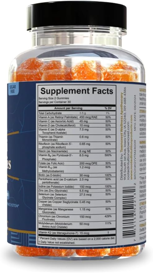 Pure Multi Kid’s Gummies | Sugar-Free Daily Multivitamin &amp Mineral Blend | Highly Absorbable Chelated Forms | Natural Fruit Flavor | 60 Gummies