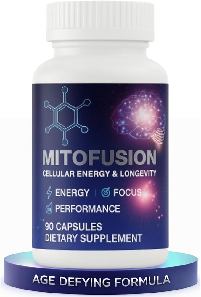 MitoFusion Complete Anti Aging NAD+ and Mitochondria Support Formula with 500mg Nicotinomide Riboside 250mg Urolithin A 25mg PQQ 50mg Apigenin. Energy | Focus | Longevity | Performance | Recovery