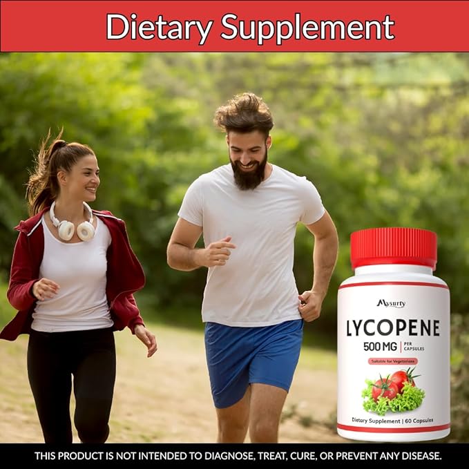 Lycopene Supplements for Men | lycopene Supplement | Lycopene 500mg | Capsules for Men &amp Women - 60 Capsules (Pack 2)