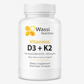 Vitamin D3 + K2 (MK-7) Capsules 5000 IU Vitamin D3 with Calcium &amp BioPerine® Bone &amp Heart Support Formula Non-GMO Gluten-Free 60 Capsules