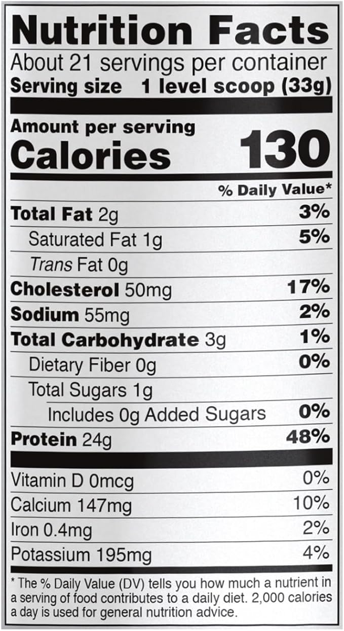 NOW Foods Sports Nutrition Whey Protein Concentrate 24 g With BCAAs Unflavored Powder 1.5-Pound