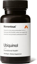 Momentous Ubiquinol - 42 g Plant-Based CoQ10 Softgel Supplement for Foundational Health Support - NSF Certified for Sport - GMO- &amp Gluten-Free - 30 Servings