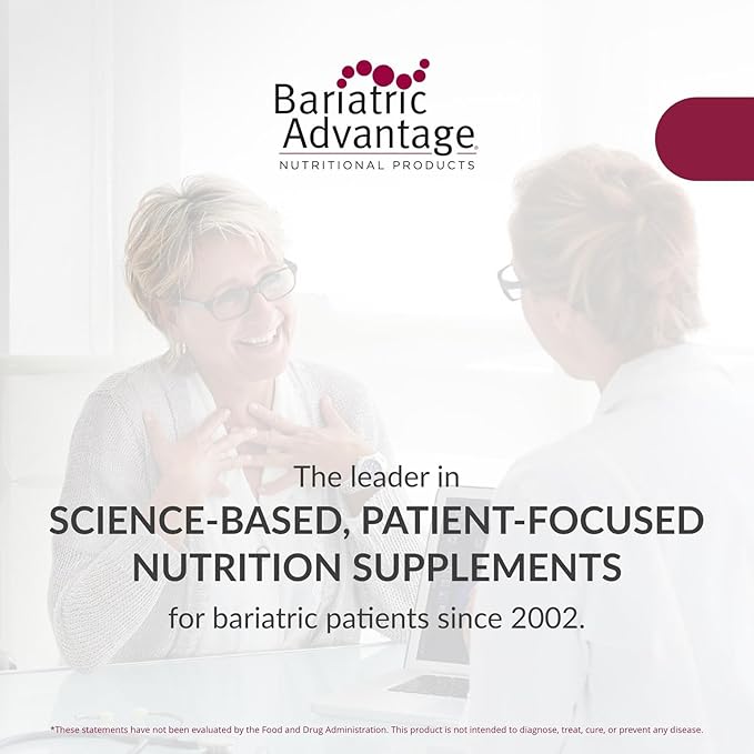 Bariatric Advantage Chewable Essential Multivitamin Without Iron - 200 DV of Key Nutrients - Trace Mineral Support* - Multivitamins for Bariatric Patients - Orange - 60 Count