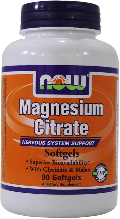 Now Foods: Magnesium Citrate Nervous System Support 134 mg 90 sgels (2 Pack)