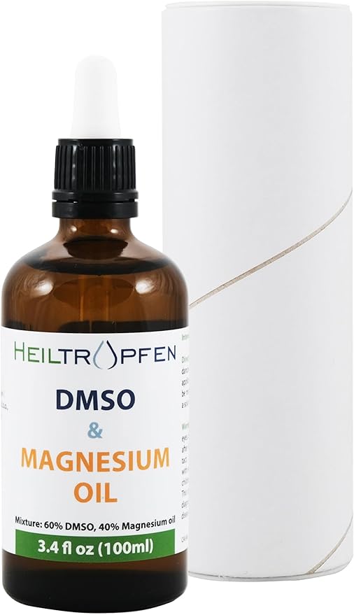 DMSO &amp Magnesium Oil Mixture by Dr. Hartmut Fischer (3.4 Oz) Pharmaceutical Grade Ingredients High Purity Low Odor Heiltropfen®