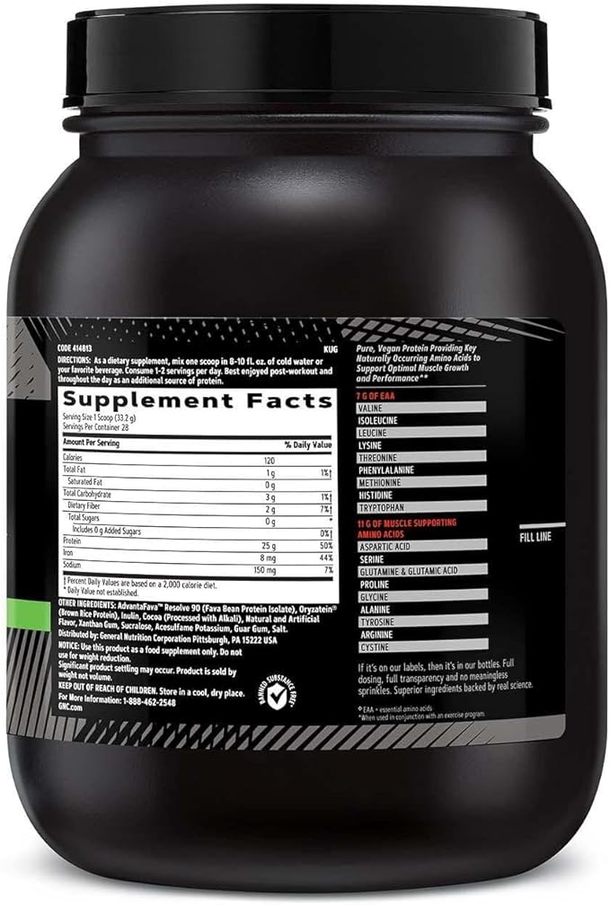 GNC AMP Plant Isolate Protein - Chocolate Hazelnut (28 Servings)
