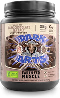 Earth Fed Muscle Dark Arts Grass Fed Truly Grass Fed Whey Protein Powder - No Artificial Ingredients Soy Free Gluten Free Non-GMO and Hormone Free (2 Pound 26 Servings Salted Chocolate)