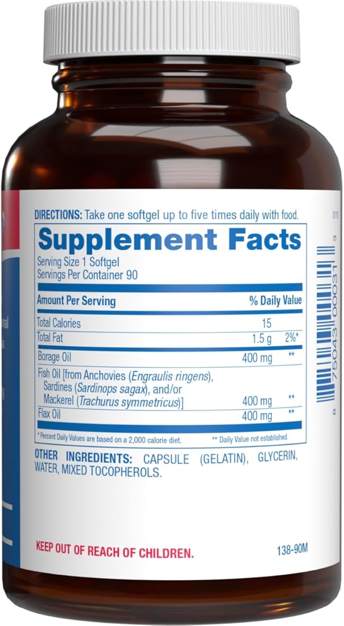 Fish Oil Omega 3 6 9 Supplement - Full Spectrum Clinical Formula Fish Oil Pills with Omega-3 Fatty Acids EPA &amp DHA plus GLA ALA Oleic Acid and More for Brain Heart &amp Overall Health - 90 Day Su