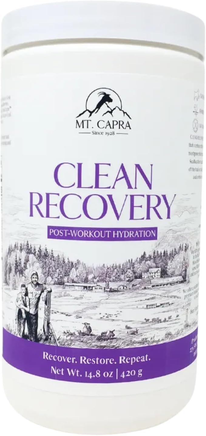 Mt. Capra Clean Whey Protein (Vanilla Bean) Clean Recovery and Clean Electrolytes + Trace Minerals