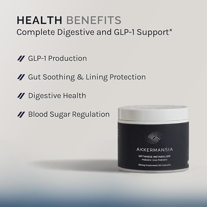 InfiniWell Akkermansia Probiotic for Digestive Health - Support Healthy Longevity Immunity &amp A Balanced Gut Microbiome with Akkermansia Muciniphila Probiotics (60 Capsules)