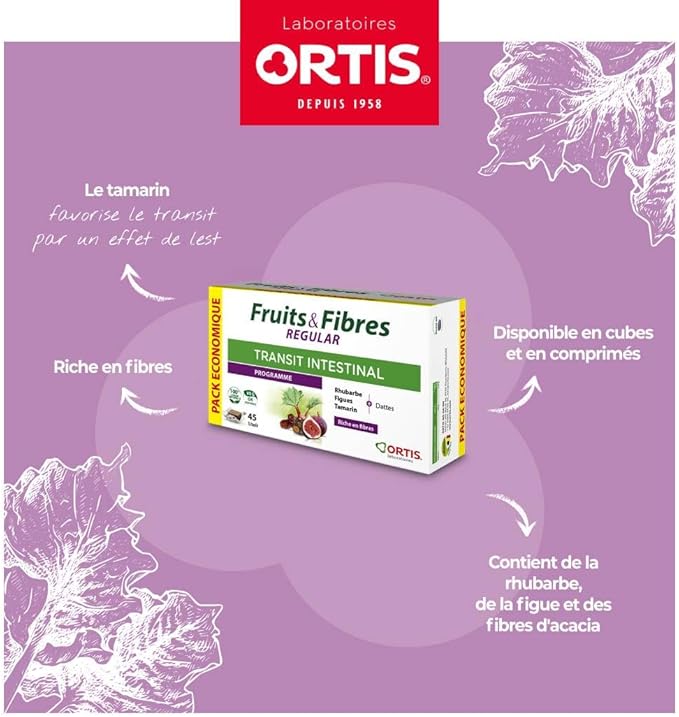 Ortis Fruits &amp Fibres Regular 45 Squares to Chew