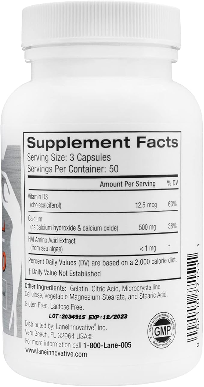 Lane Innovative - AdvaCAL 1000 Advanced Calcium Supplement Easy to Swallow Extra Small Capsule Supports Increased Bone Density (50 Servings)