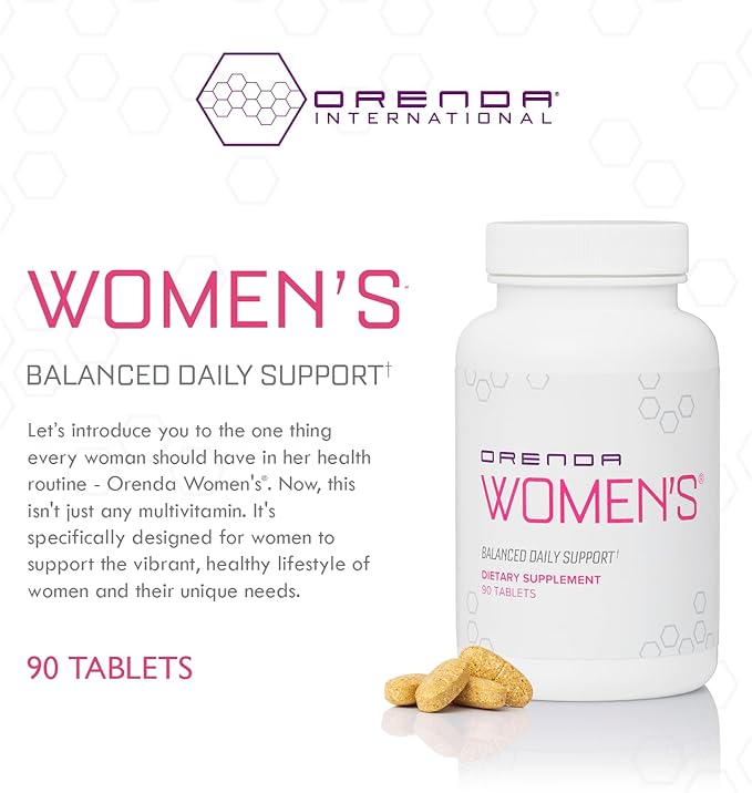 Orenda Women's Multivitamin -Blend Dong Quai &amp Black Cohosh Vitamins Minerals Hormonal Balance Immune and Heart Health - 90 Tablets