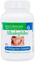 Alkadophilus Best Process Alkaline — No Refrigeration Probiotic &amp Prebiotic Digestive Supplement — 1.5 Billion CFU of Good Bacteria &amp Beetroot