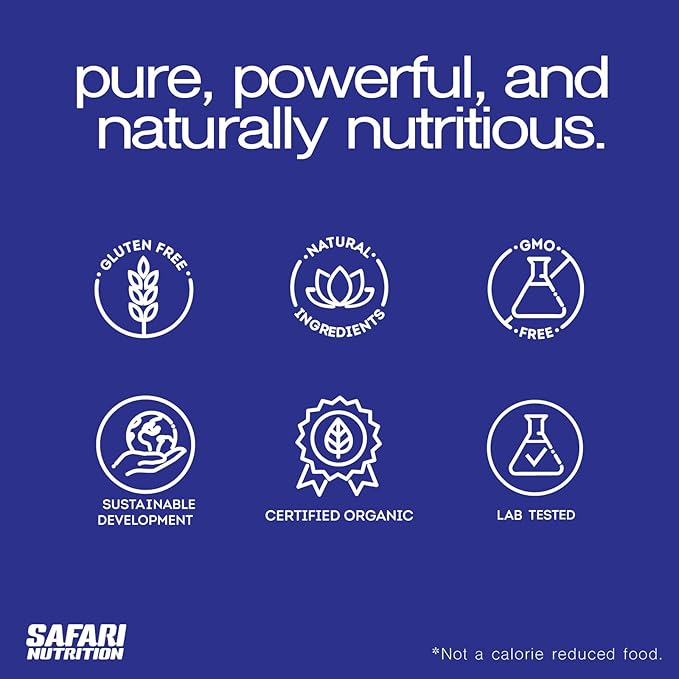 Safari Nu 100% Whey Premium Protein Powder Cookies and Cream - 2 LB Tub 25G of Protein - Concentrate &amp Isolate Whey Protein Blend - 12g BCAAs