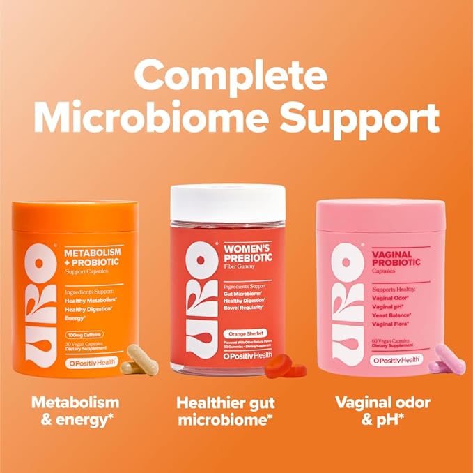 URO Metabolism + Probiotic Support Capsules – Metabolism Gut Health &amp Sustained Energy – with Chromium Picolinate Green Coffee Bean Extract &amp Targeted Probiotics – 1 Month Supply – 30 Servin