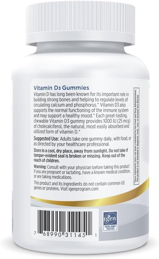 Nordic Naturals Pro Vitamin D3 Gummies Wild Berry - 60 Gummies - 1000 IU Vitamin D3 - Great Taste - Healthy Bones Mood &amp Immune System Function - Non-GMO - 60 Servings (Pack of 2)