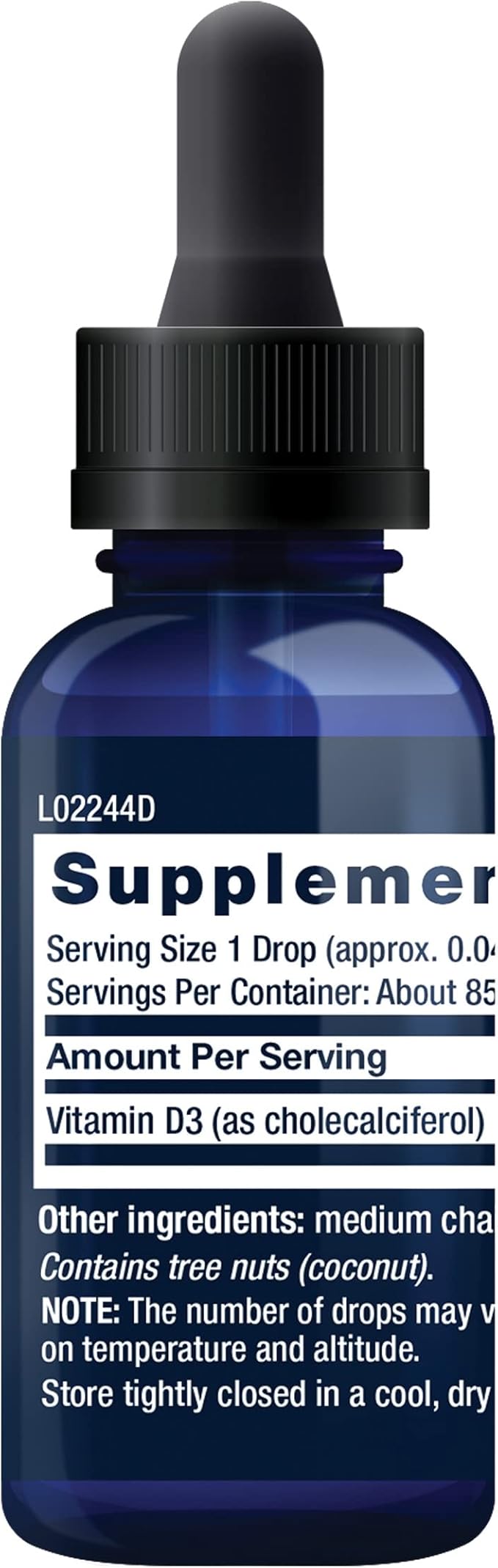 Life Extension Liquid Vitamin D3 50 mcg (2000 IU) Immune System Support Bone Health Whole-Body Health unflavored Gluten-Free Non-GMO 29.57 ml