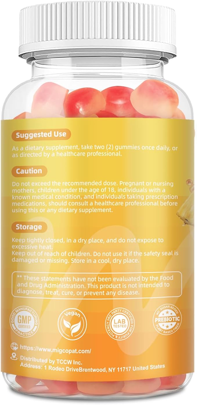 Premium Feminine Balance Gummies Women’s Health Probiotics - 100 Billion CFU Probiotics - Immune Support Gut Health Hormone Balance PH Balance Vitality Pineapple Flavor 60 Count