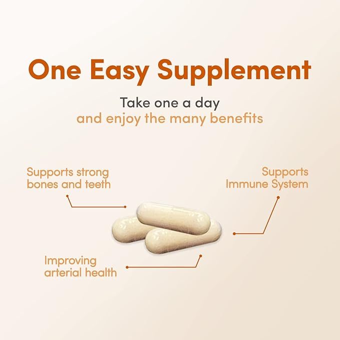 ADK 10-90 Capsules I Vitamin D3 K2 &amp A Multivitamin Supplement for Stronger Bones Teeth &amp Heart* and Normal Blood Pressure* High Potency Vitamin ADK with Vitamin D3 10000 iu