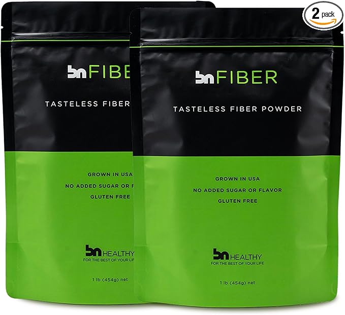 BN Helthy Fiber 2-Pack - Premium Corn Fiber Powder 450g - 100% Soluble Tasteless Fiber Supplement for Digestive Health and Weight Management - Gluten Free and Sugar Free