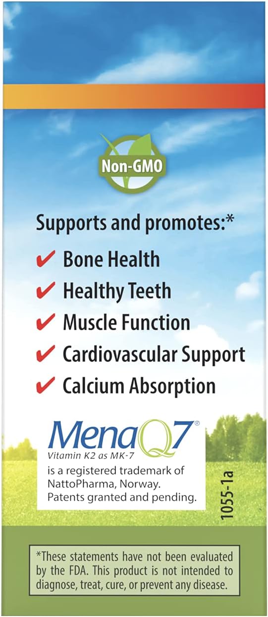 Carlson - Super Daily D3 + K2 50 mcg D3 + 45 mcg MK-7 Heart &amp Bone Health 90 Liquid Drops 2.54 ml (Pack of 2)