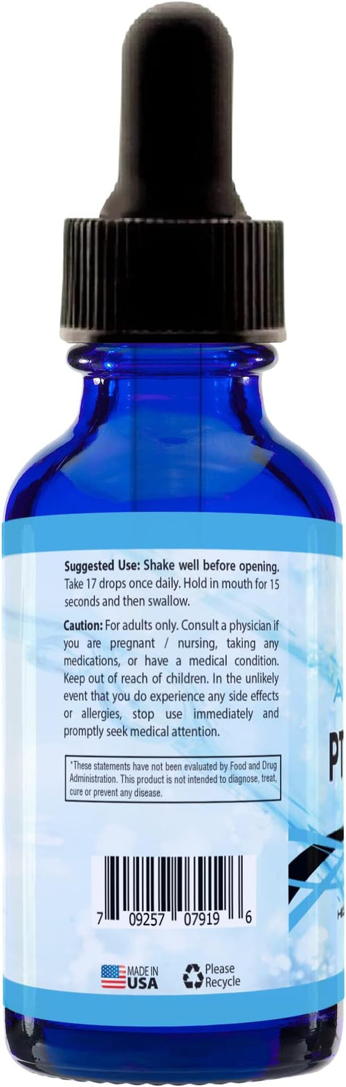 Absonutrix Pterostilbene 300 mg 4 Fl Oz Liquid Drops 200 Potent Servings High Bioavailability Third-Party Tested Quick Absorption GMP-Certified Non-GMO Cruelty-Free Products Made in USA