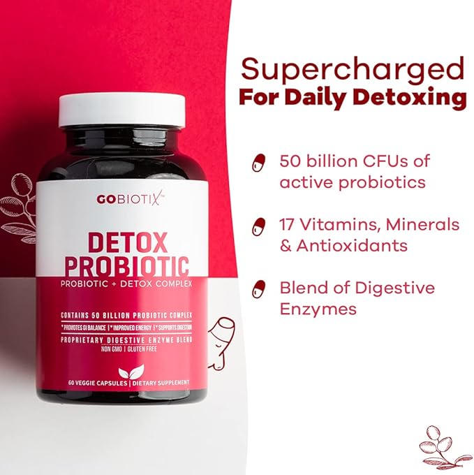 GOBIOTIX Detox &amp Fiber Supplement Bundle - Prebiotic Fiber Powder &amp Detox Support - Promotes Digestive Health Gut Cleansing and Regularity - Keto Vegan Gluten-Free