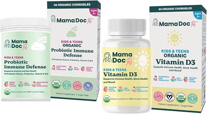 Powerful Immune Protection Bundle | 14 Probiotic Strains Prebiotics Vitamin D Vitamin C | for Kids Ages 4+
