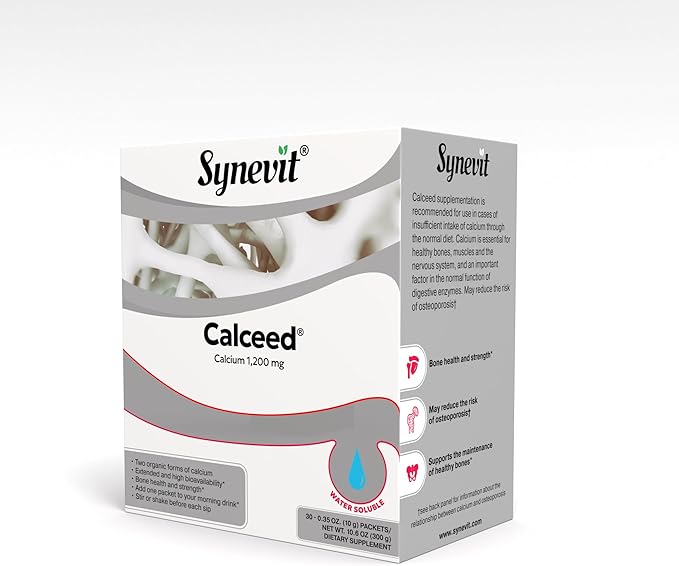 Calceed® Calcium Supplement Powder Packets 1200mg Organic Calcium Supports Healthy Bones &amp Muscle Function | 30 Packets