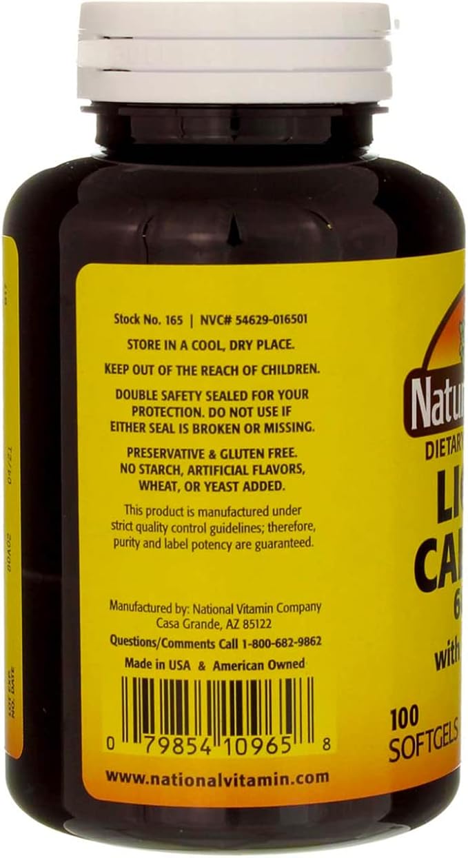 Nature's Blend Liquid Calcium 600 mg with D3 Softgels - 100 ct Pack of 6