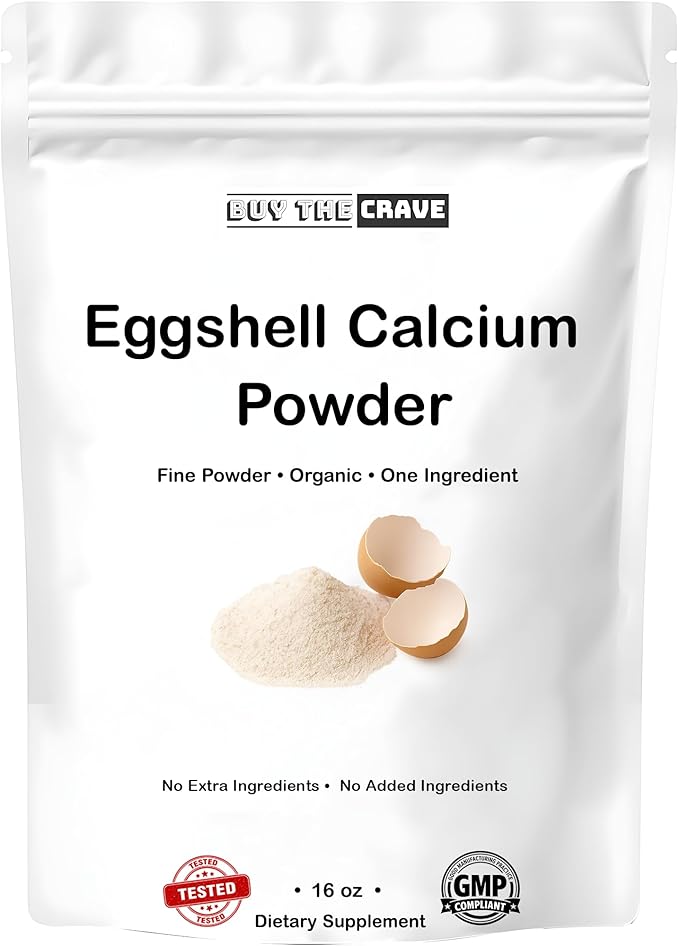 Eggshell Calcium Powder Supplement Dogs &amp Cats (16 oz) – Ideal for Supporting Bone Health Easing Labor and Whelping and Strengthening Teeth and Joints Great for Plant Health