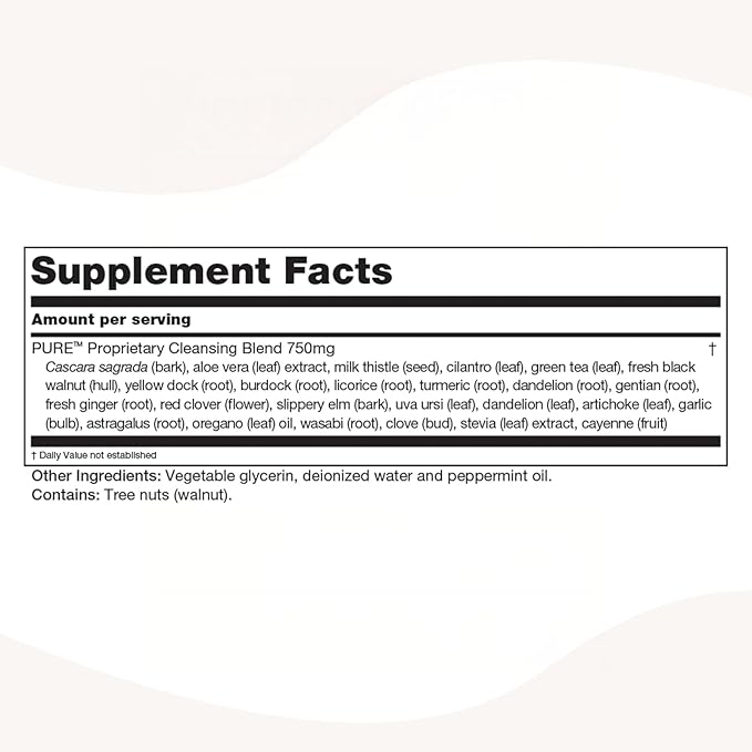 PURE Cleanse Liquid | Plant-Based Supplement Designed to Support Digestive Balance Gut Health &amp Full-Body Wellness | Fast-Absorbing Herbal Formula | Vegan Gluten-Free Additive-Free | 1 fl oz