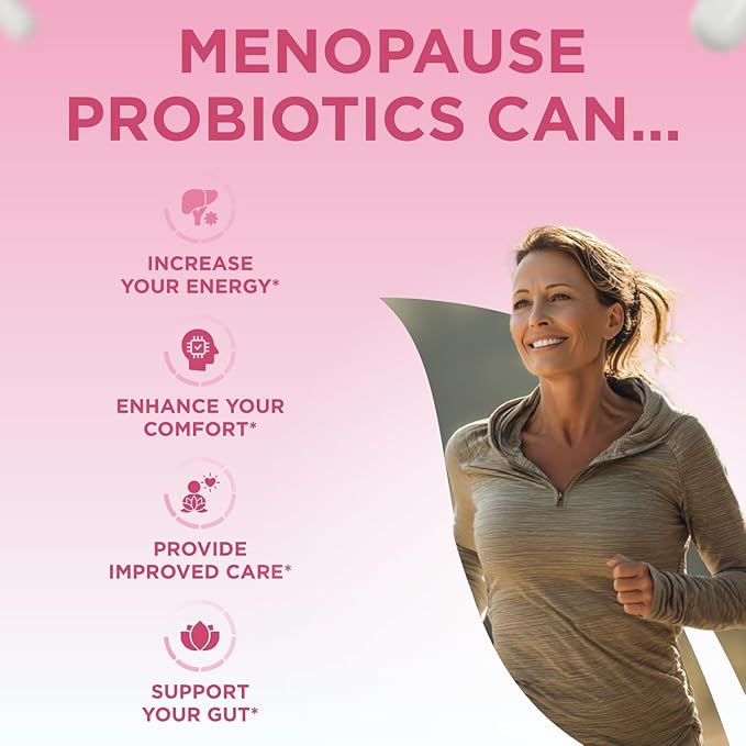 120 Billion CFU Menopause Probiotics for Women - Complete Menopause Relief Formula with Prebiotics and Probiotics for Women with 20 Beneficial Shelf Stable Strains &amp Cranberry Extract (30 Servings