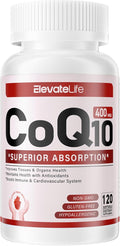 CoQ10-400mg-Softgels with PQQ BioPerine &amp Omega-3 Coenzyme Q10(Ubiquinone) Supplement for High-Absorption Powerful-Antioxidant Support Heart &amp Energy-Production 120 Servings